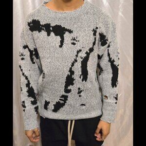 ROMWE Grey Splatter sweater small